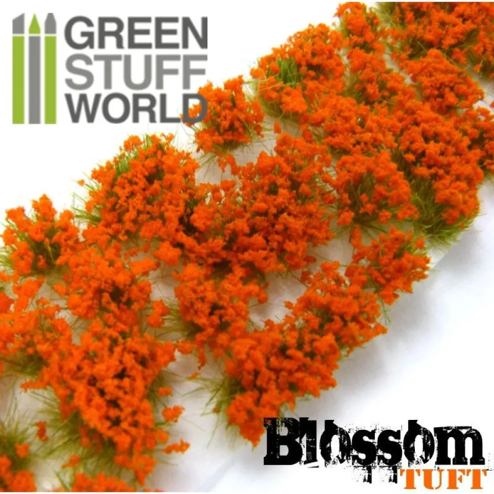 Dekorace Blossom Tufts - Orange Flowers, samolepící