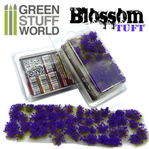 Dekorace Blossom Tufts - Purple Flowers, samolepící