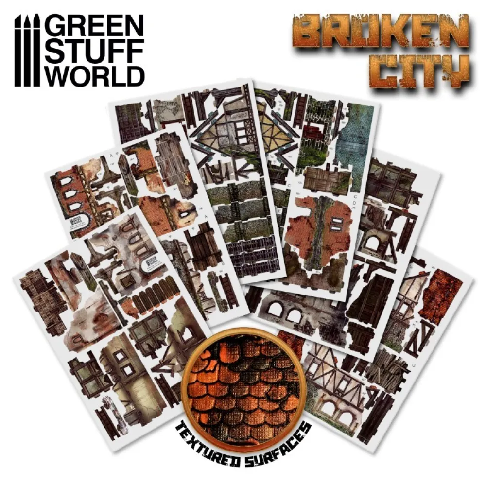 Green Stuff World: Broken City Terrain Set