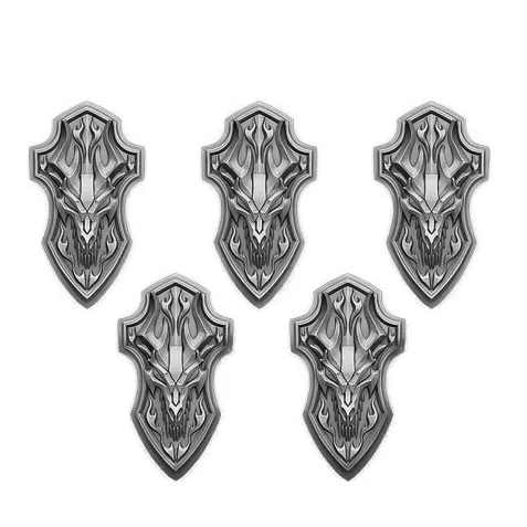 Dekorace Green Stuff World: Dragon Shields, 5 ks