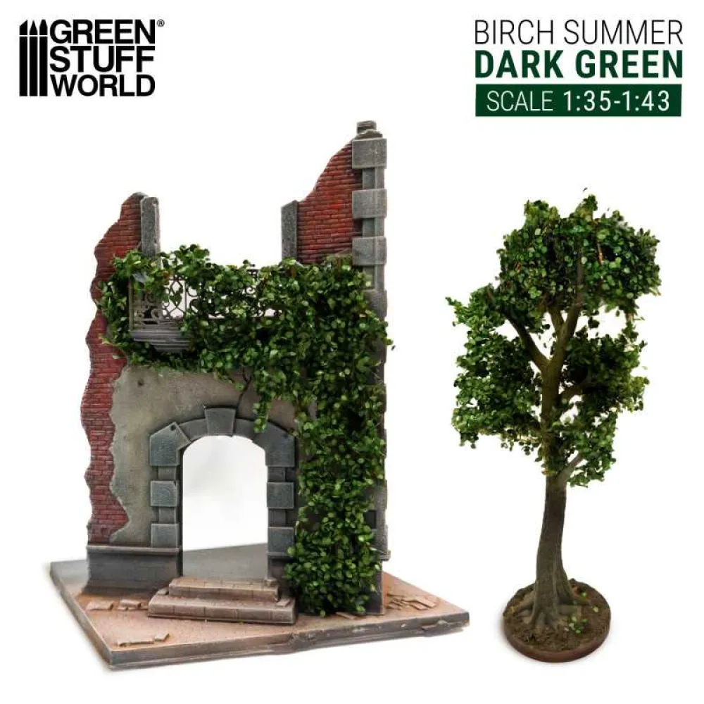 Dekorace Green Stuff World: Ivy Foliage - Dark Green Birch - Large
