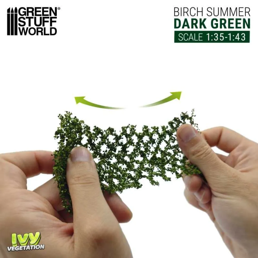 Dekorace Green Stuff World: Ivy Foliage - Dark Green Birch - Large