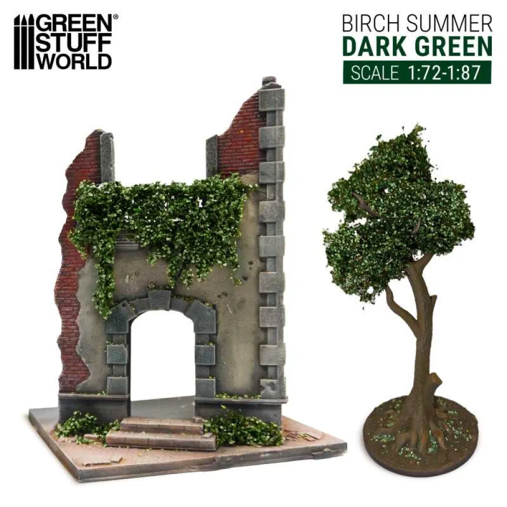 Dekorace Green Stuff World: Ivy Foliage - Dark Green Birch - Small