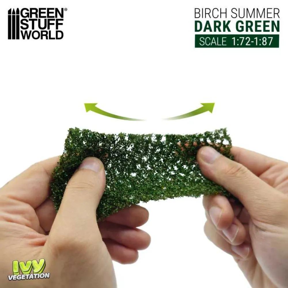 Dekorace Green Stuff World: Ivy Foliage - Dark Green Birch - Small