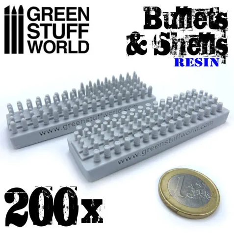 Dekorace Green Stuff World: Resin Bullets and Shells, 200 ks