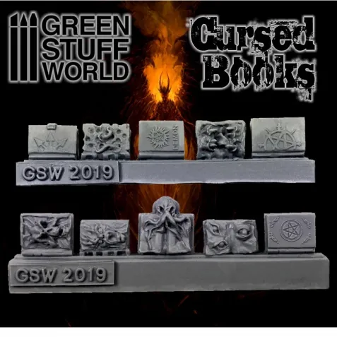 Dekorace Green Stuff World: Resin Cursed Books