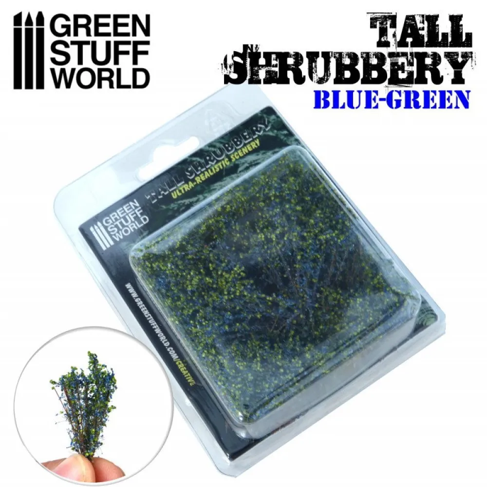 Dekorace Green Stuff World - Tall Shrubbery: Blue Green