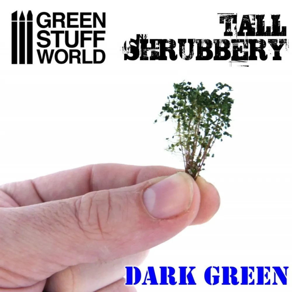 Dekorace Green Stuff World - Tall Shrubbery: Dark Green