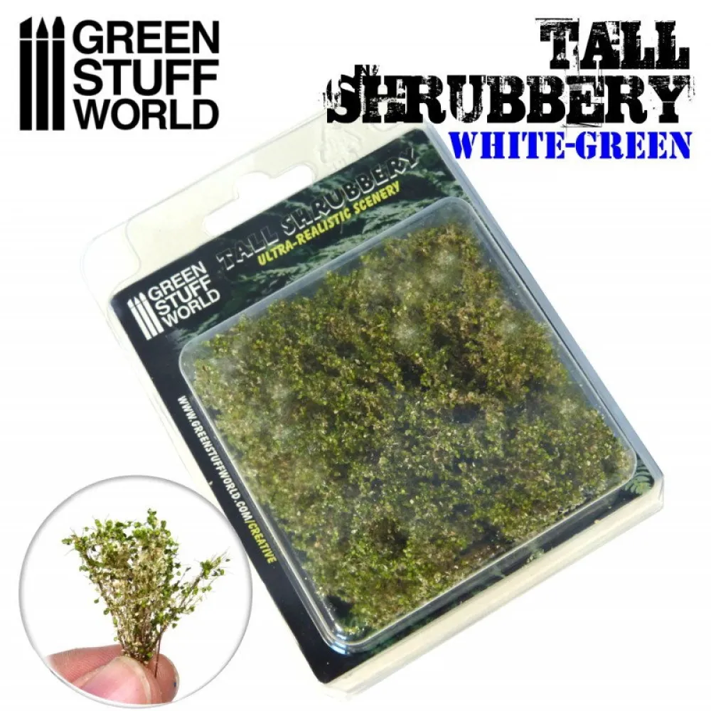 Dekorácia Green Stuff World - Tall Shrubbery: White Green