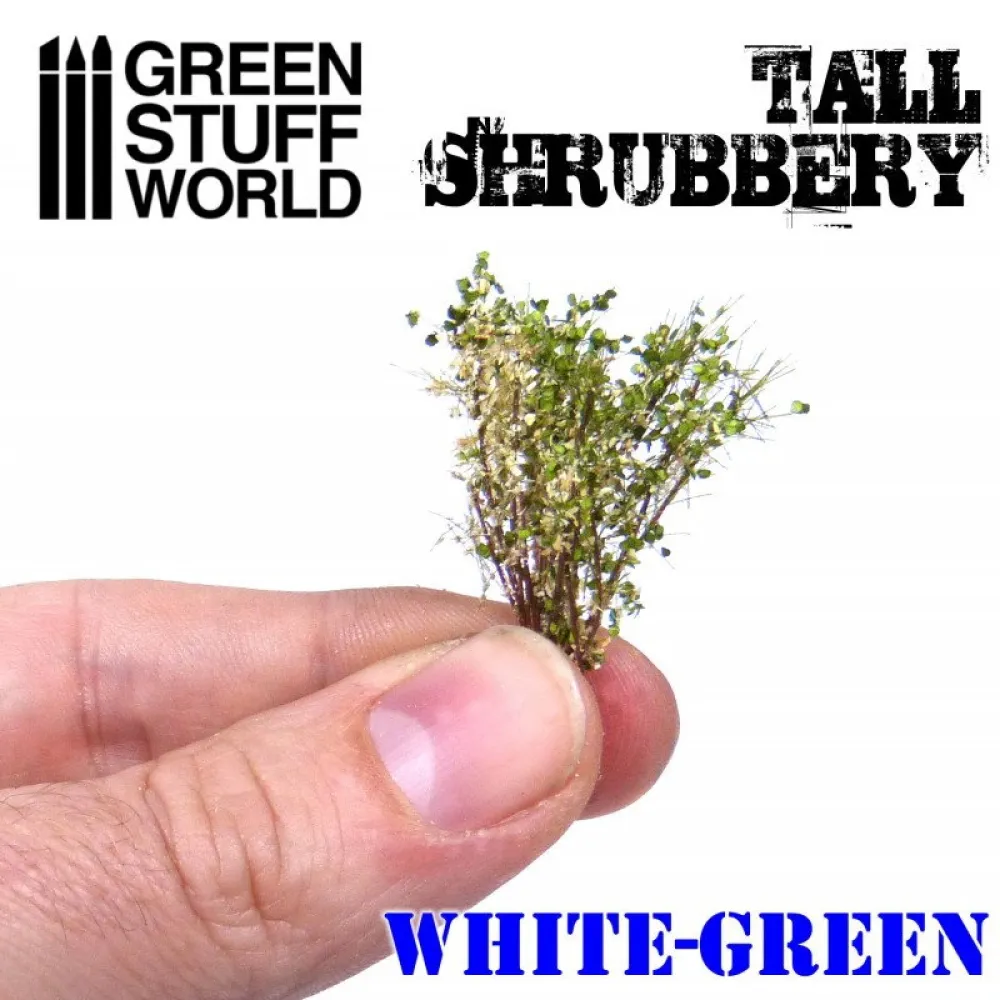 Dekorácia Green Stuff World - Tall Shrubbery: White Green