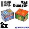 Dekorace Green Stuff World: USA Dumpster, 2 ks