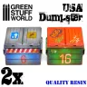 Dekorace Green Stuff World: USA Dumpster, 2 ks