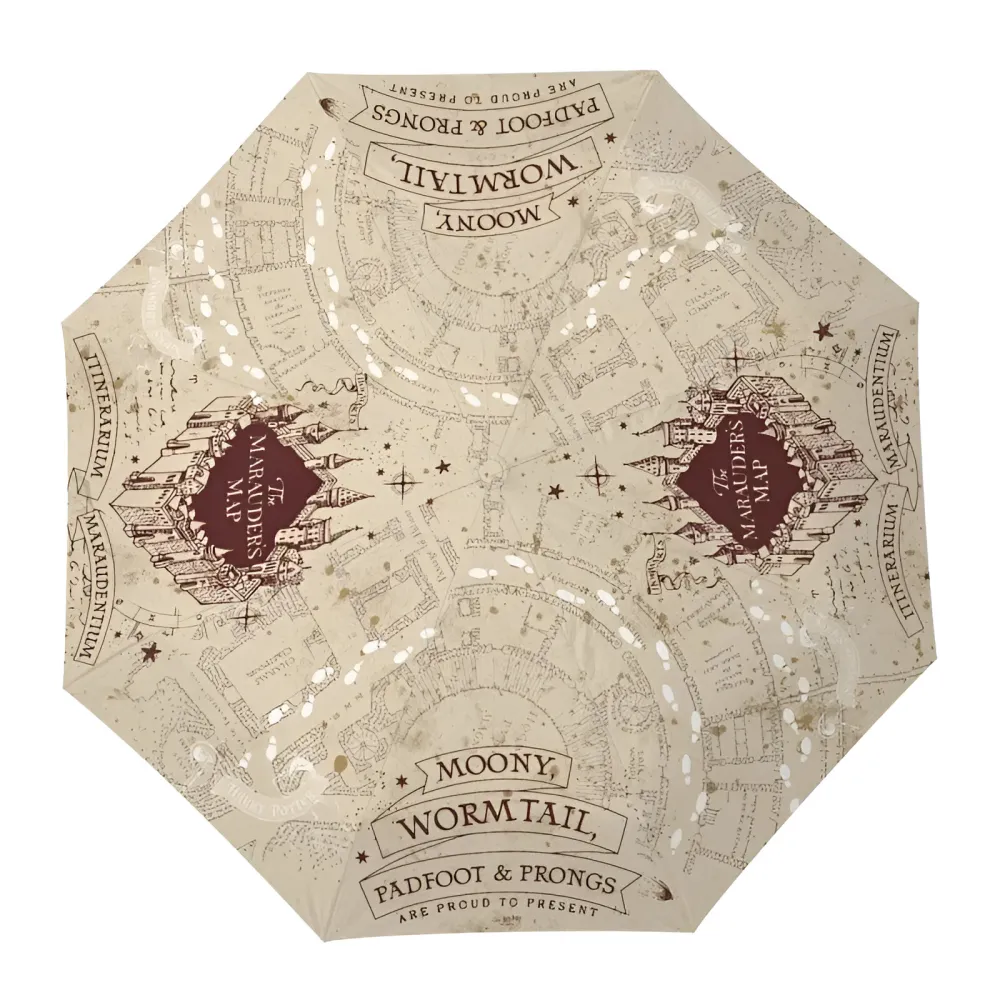 Dáždnik Harry Potter - Záškodnícka mapa, meniaci sa