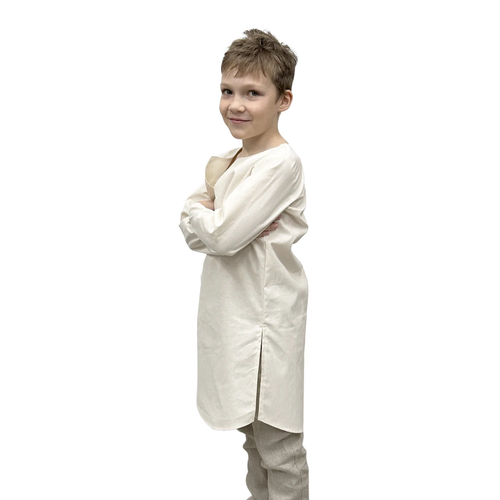 Children's long tunic - natural