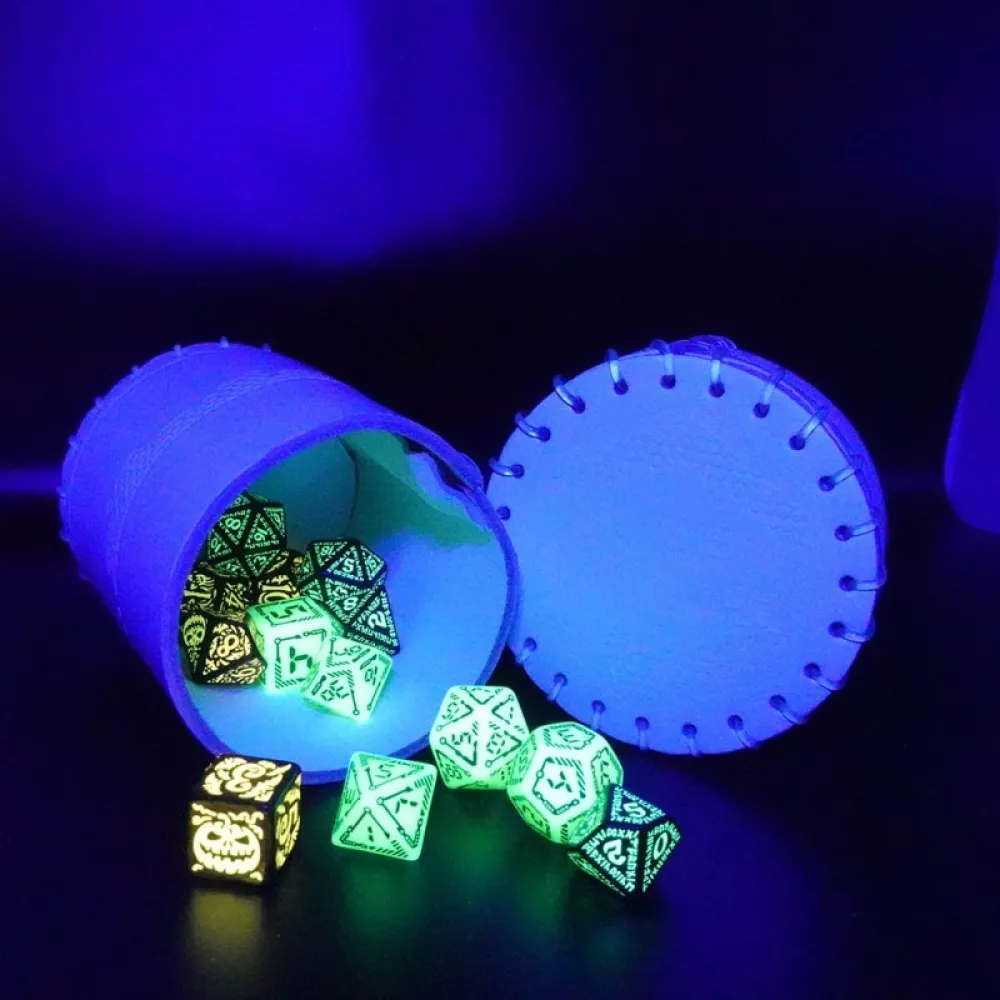 Dice cup with UV light