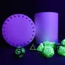 Dice cup with UV light