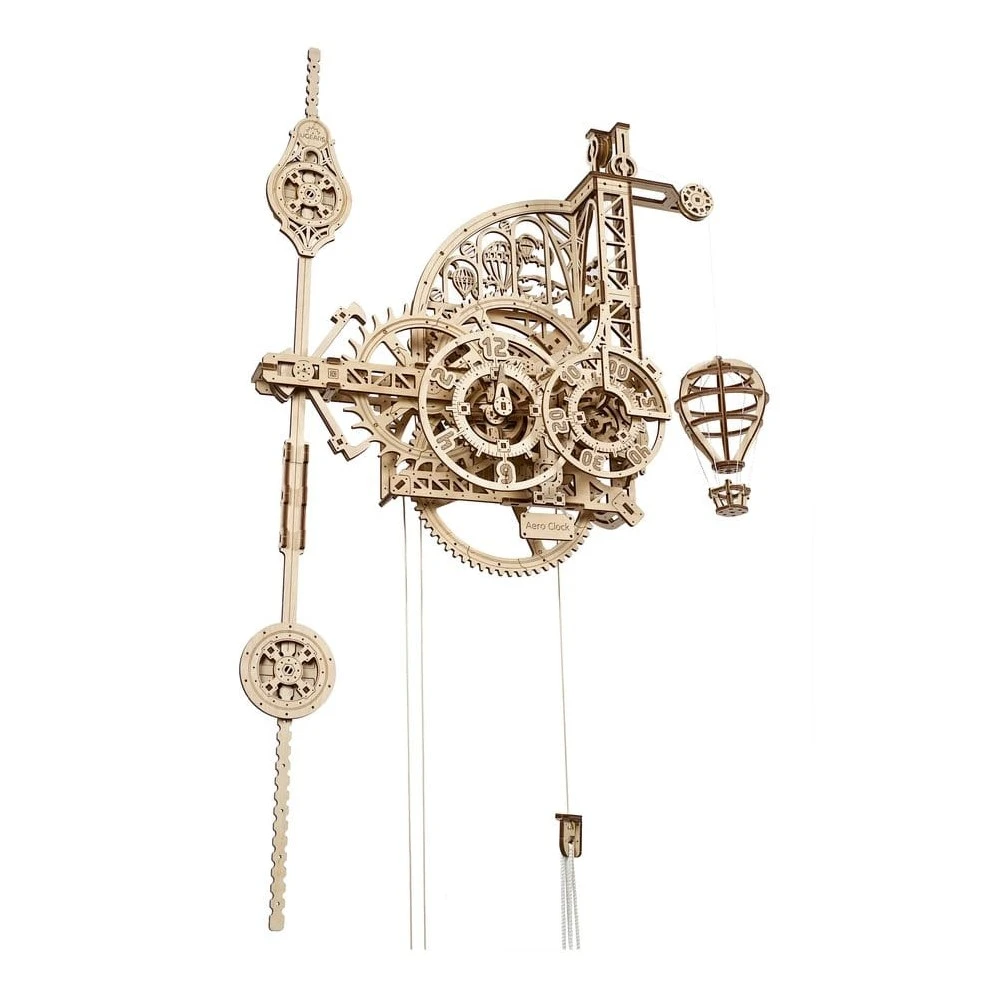 Ugears 3D Mechanical Wooden Model: Aero Clock Wall Clock