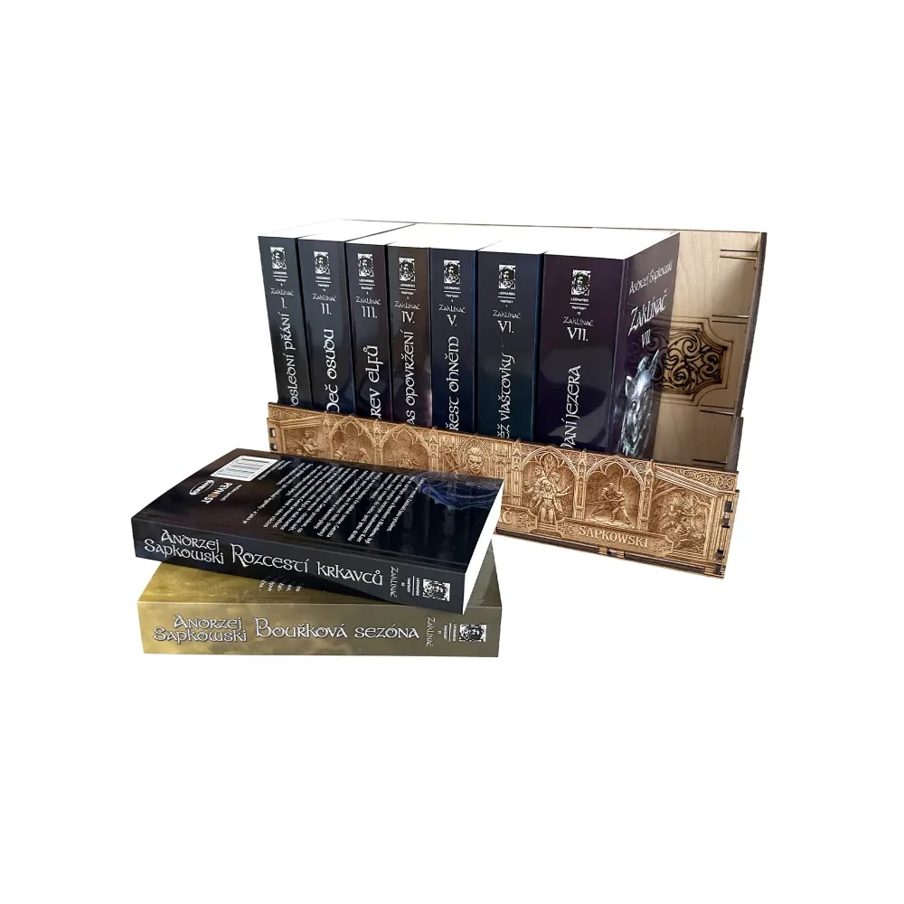 Holzbox für Bücher – Witcher Taschenbuch-Komplettset (9 Bände) – Tempel
