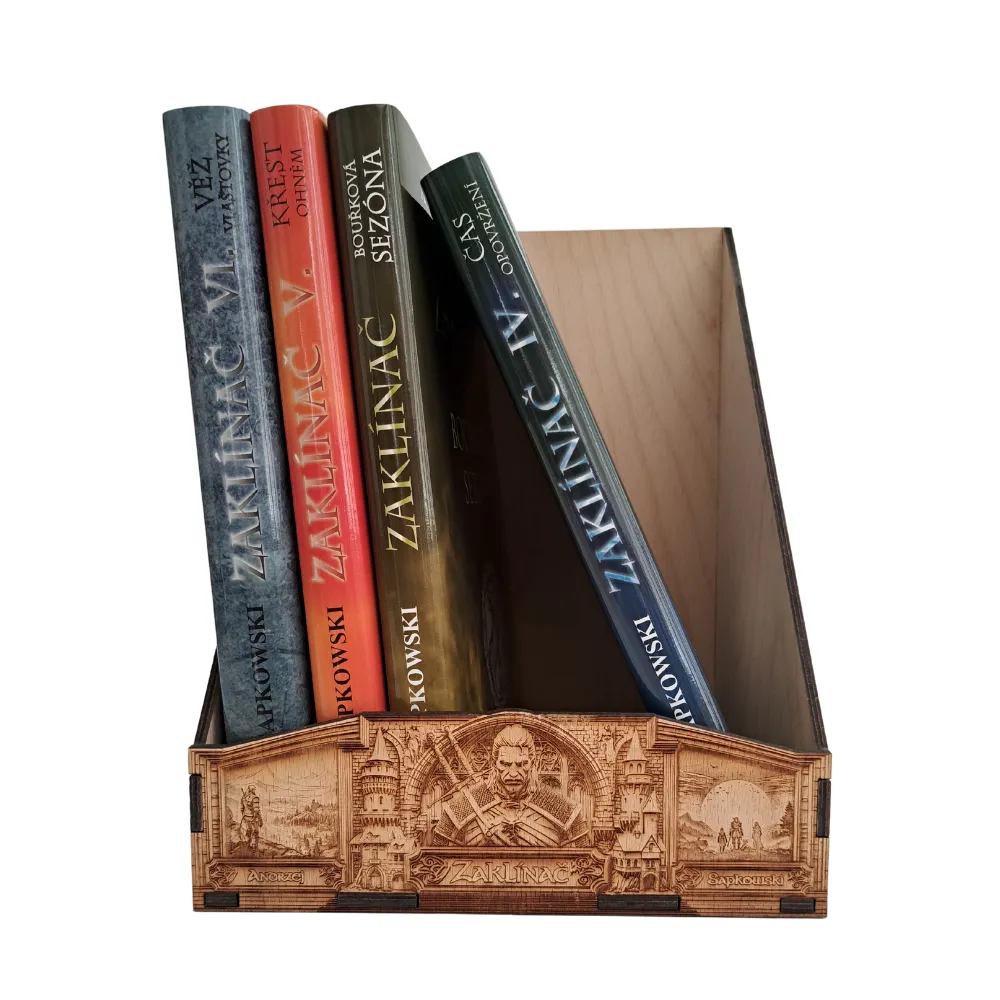 Holzbox für Bücher – The Witcher Komplettset gebunden