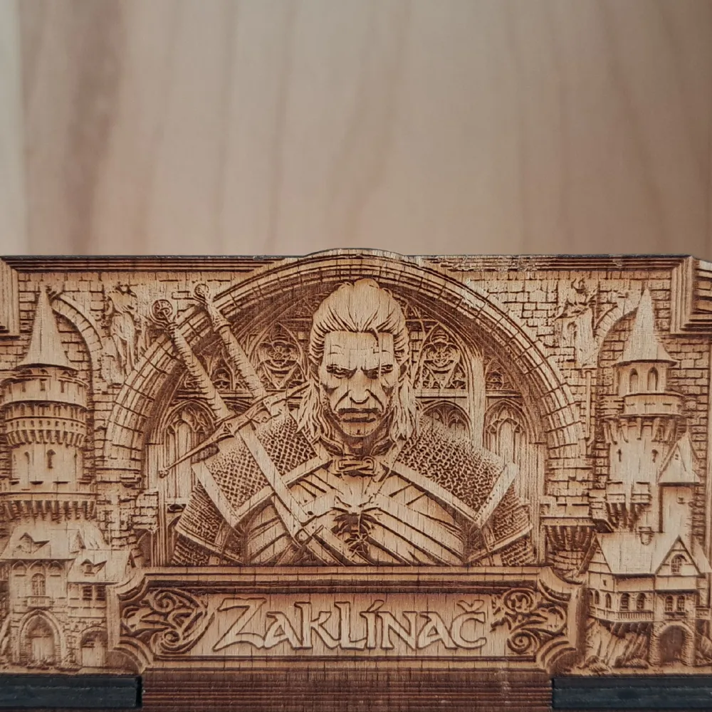 Holzbox für Bücher – The Witcher Komplettset gebunden