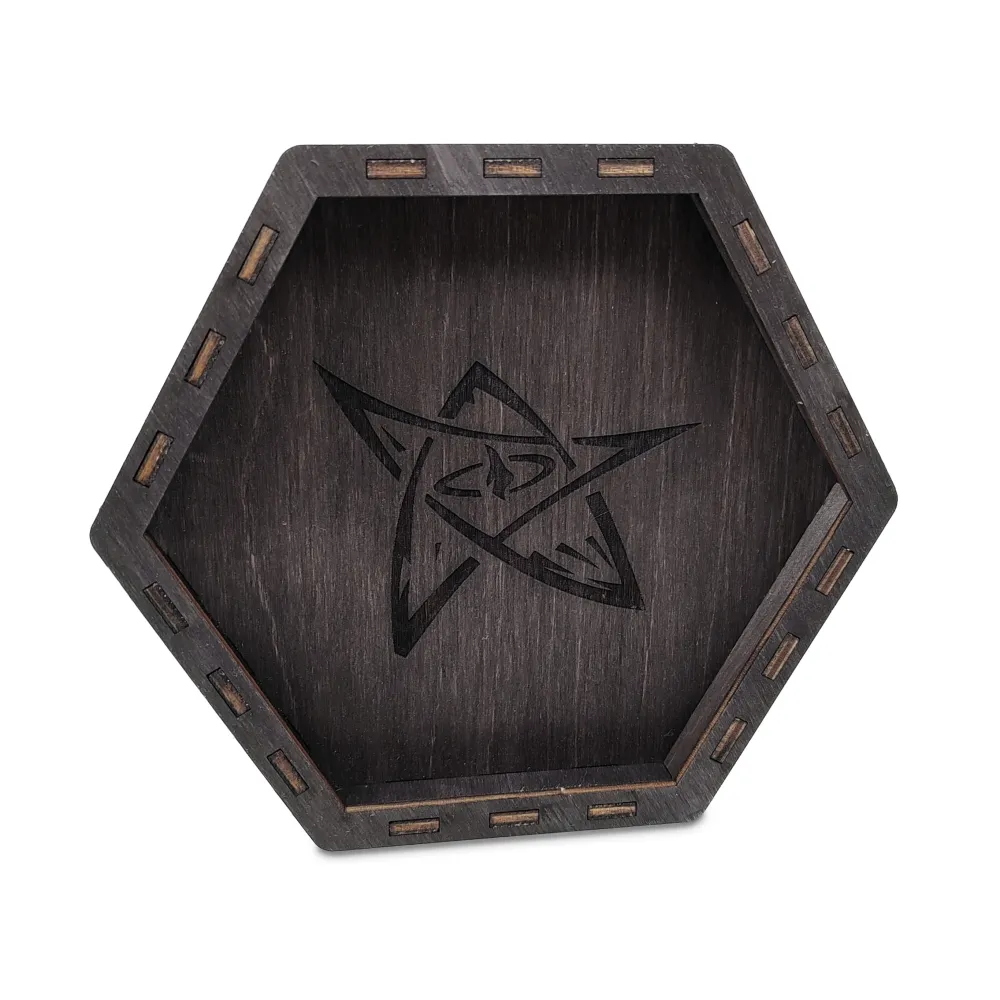 Dice Tray aus Holz - Cthulhu