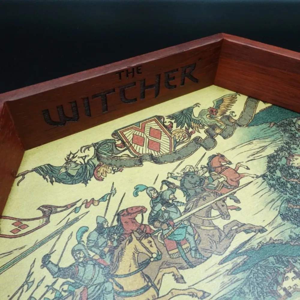 Wooden Dice Tray - The Witcher