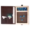Wooden Dice Tray in a Leather Case