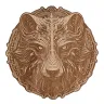 Lone Wolf Holzuntersetzer - Wolfskopf