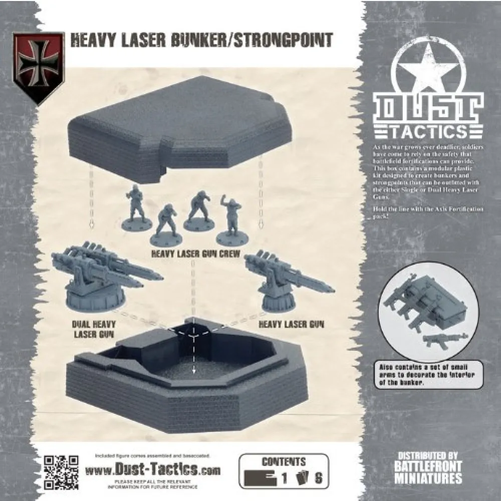 Dust Tactics: Axis Fortification - Heavy Laser Bunker/Strongpoint