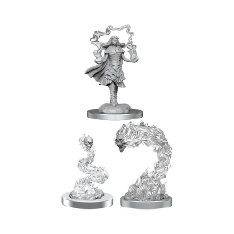 Dungeons & Dragons Nolzur's Marvelous Miniatures: Dark Spellcaster & Flameskulls