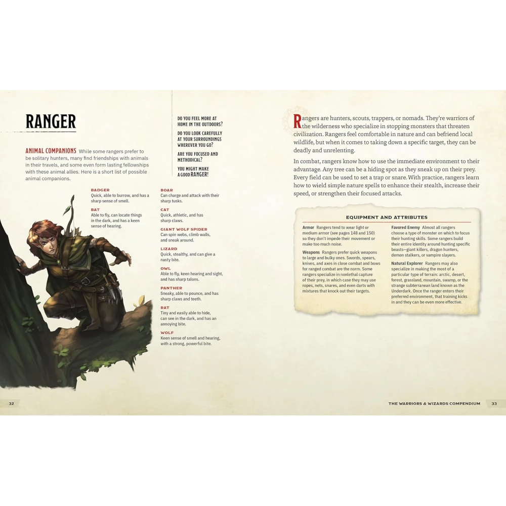 Dungeons & Dragons: The Warriors & Wizards Compendium - A Young Adventurer's Guide