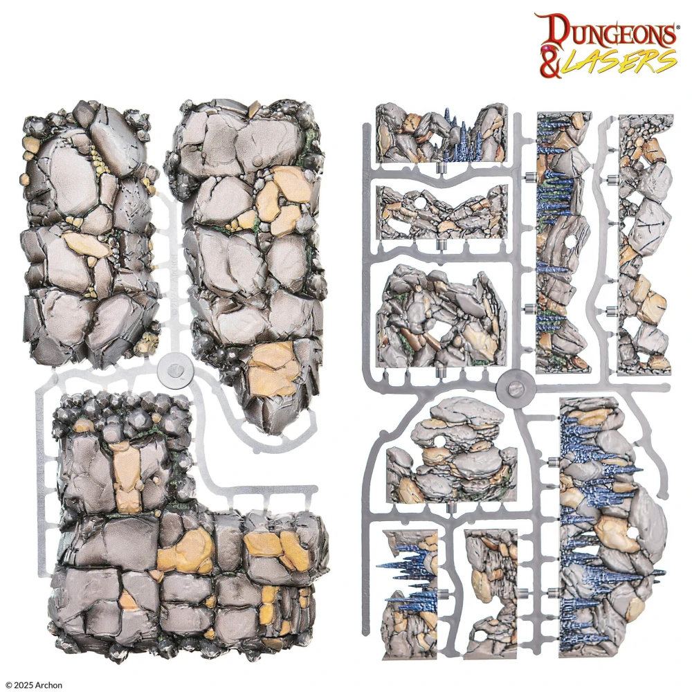 Dungeons & Lasers: Rocky Caves Pre-Painted