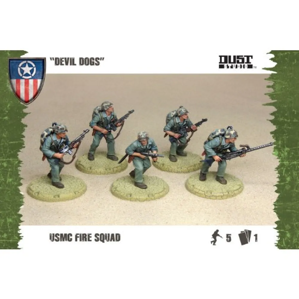 Dust Tactics: Allies - USMC Fire Squad - Devil Dogs