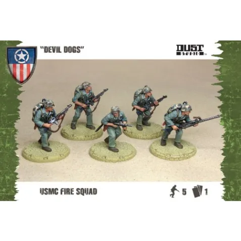 Dust Tactics: Allies - USMC Fire Squad - Devil Dogs