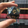 D20 Dice - Black Pearl (4 cm)