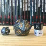 D20 Dice - Black Pearl (4 cm)