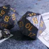 D20 Dice - Black Pearl (5.5 cm)