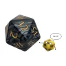 D20 Dice - Black Pearl (5.5 cm)
