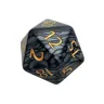 D20 Dice - Black Pearl (5.5 cm)