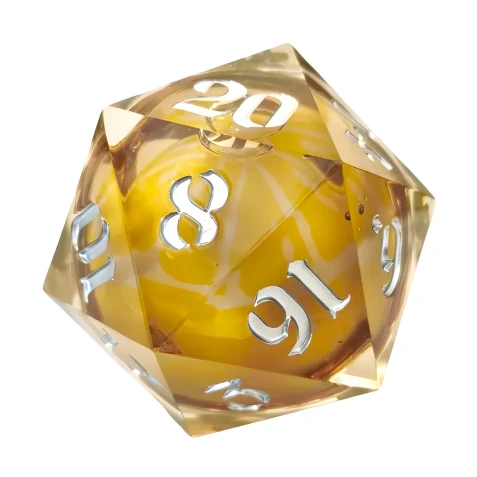 D20 Dice - Lemon (5.5 cm)