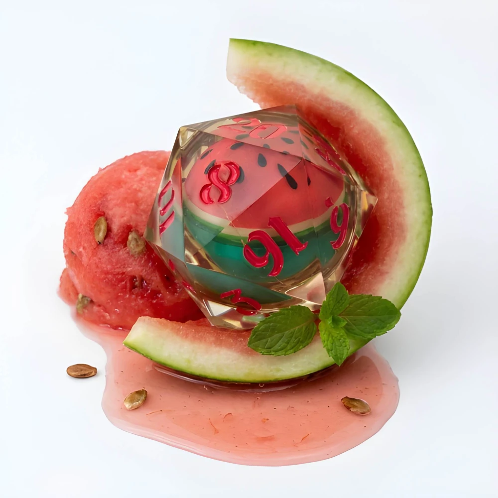 D20 Dice - Watermelon (5.5 cm)