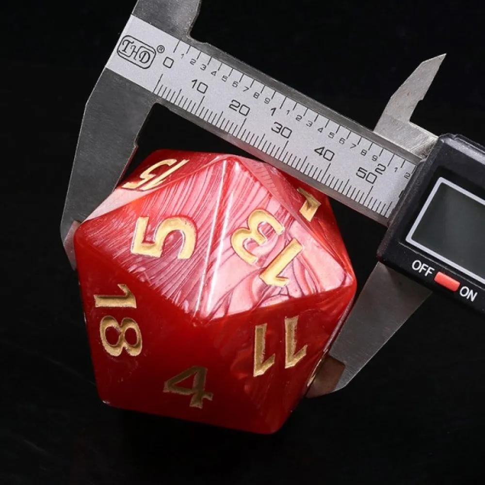 D20 Die - Red Pearl