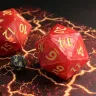 D20 Die - Red Pearl