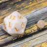 D20 Die - Selûne's Pearl (5.5 cm)