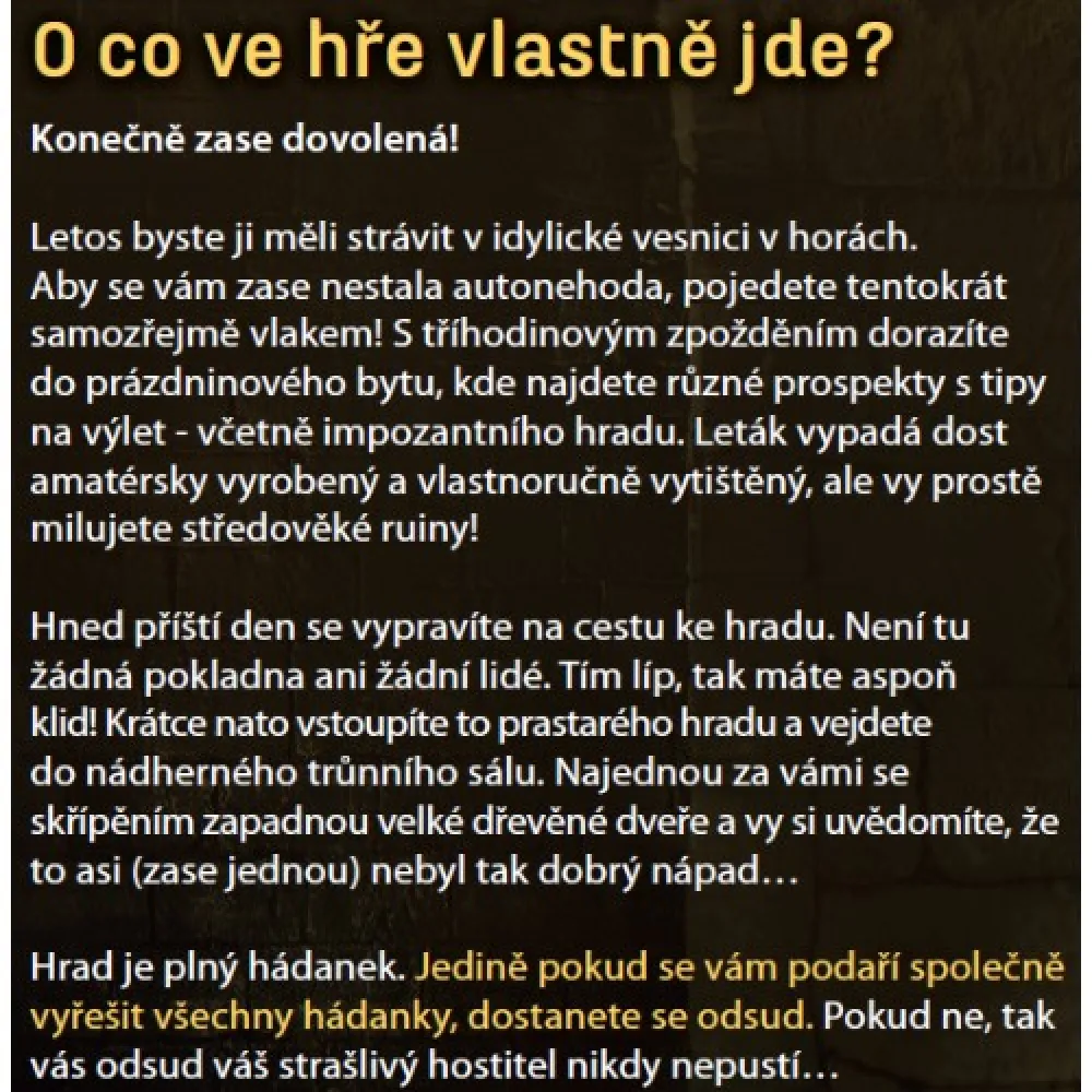 Exit - Úniková hra: Zapovězený hrad