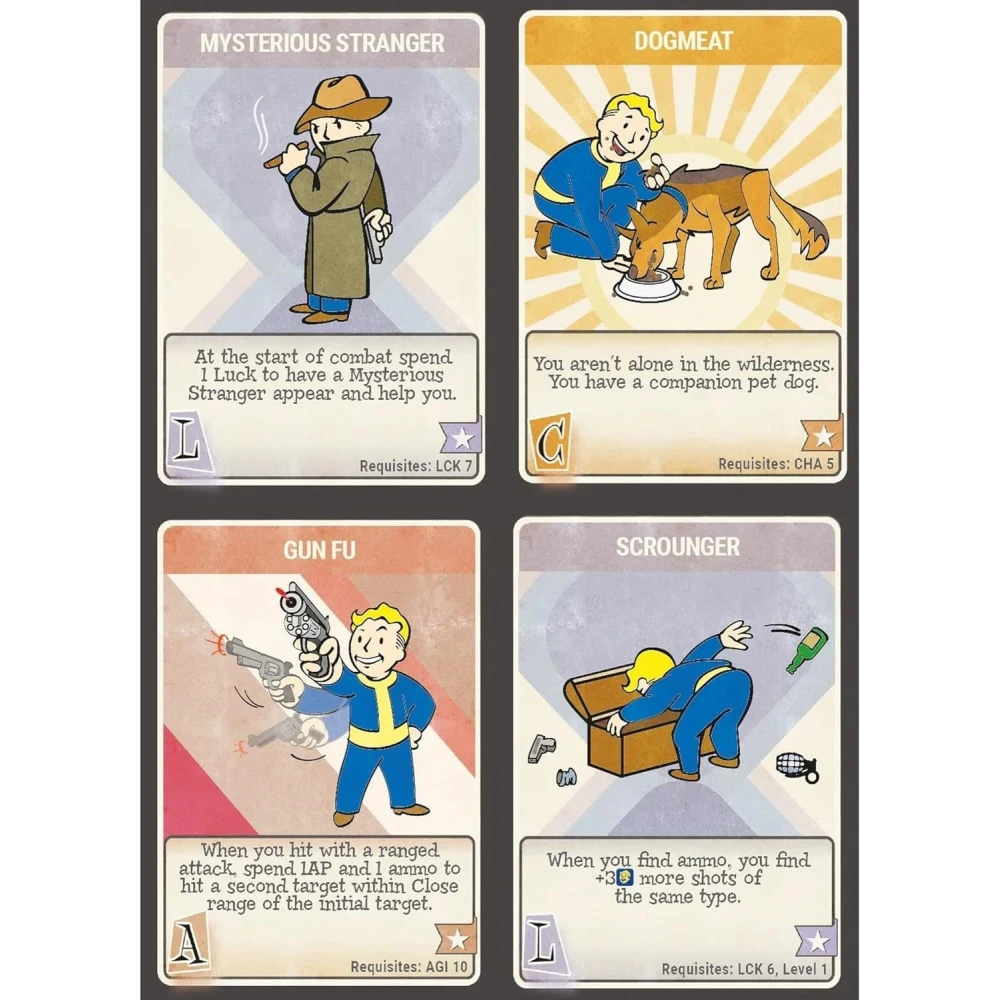 Fallout: The Roleplaying Game Perk Cards