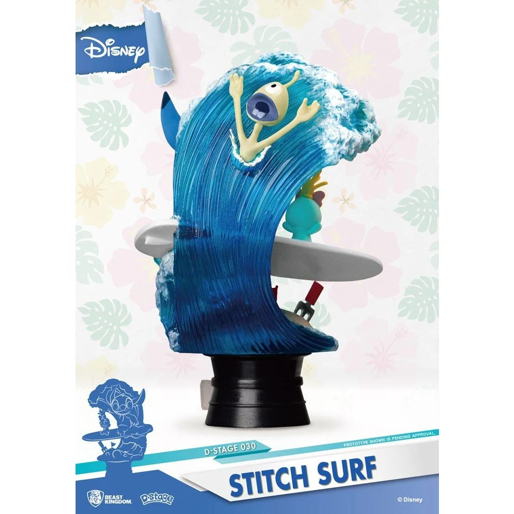 Figurka Disney D-Stage - Stitch Surf Diorama, 15 cm