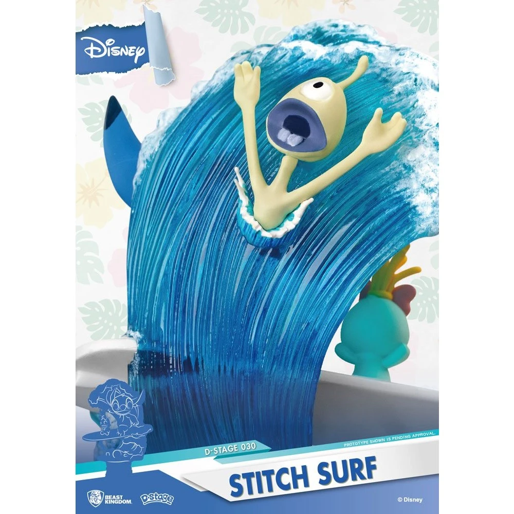 Figurka Disney D-Stage - Stitch Surf Diorama, 15 cm