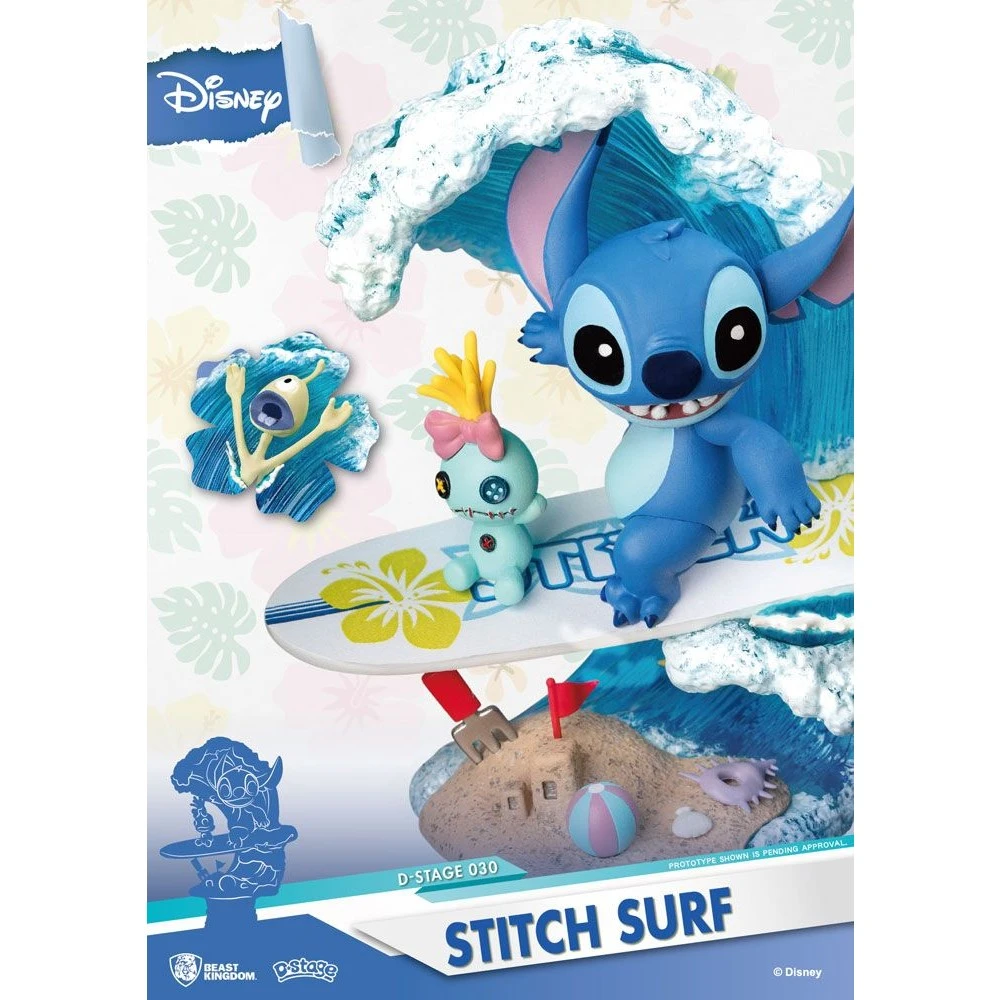 Figurka Disney D-Stage - Stitch Surf Diorama, 15 cm