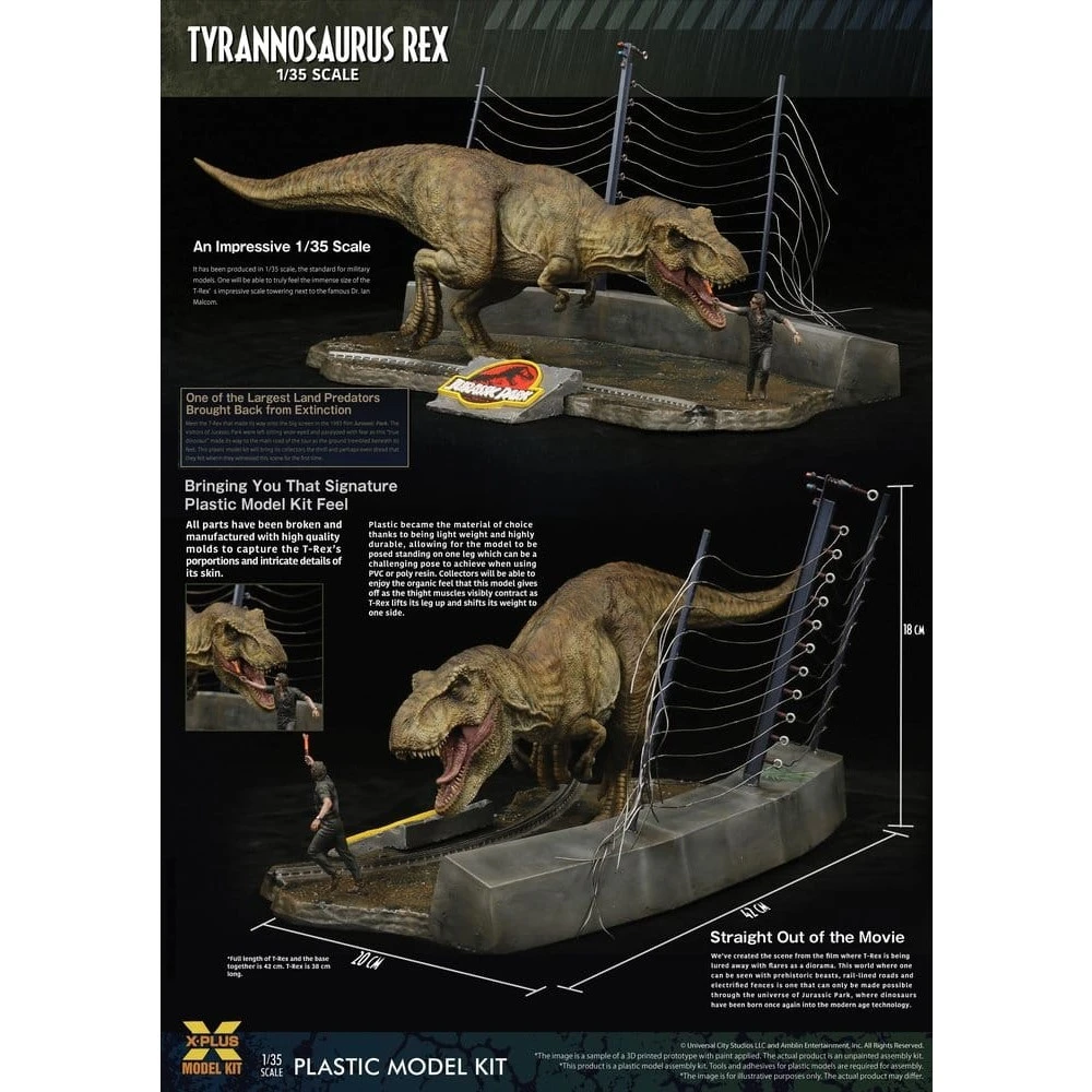 Jurassic Park Figur - T-Rex, unbemalt